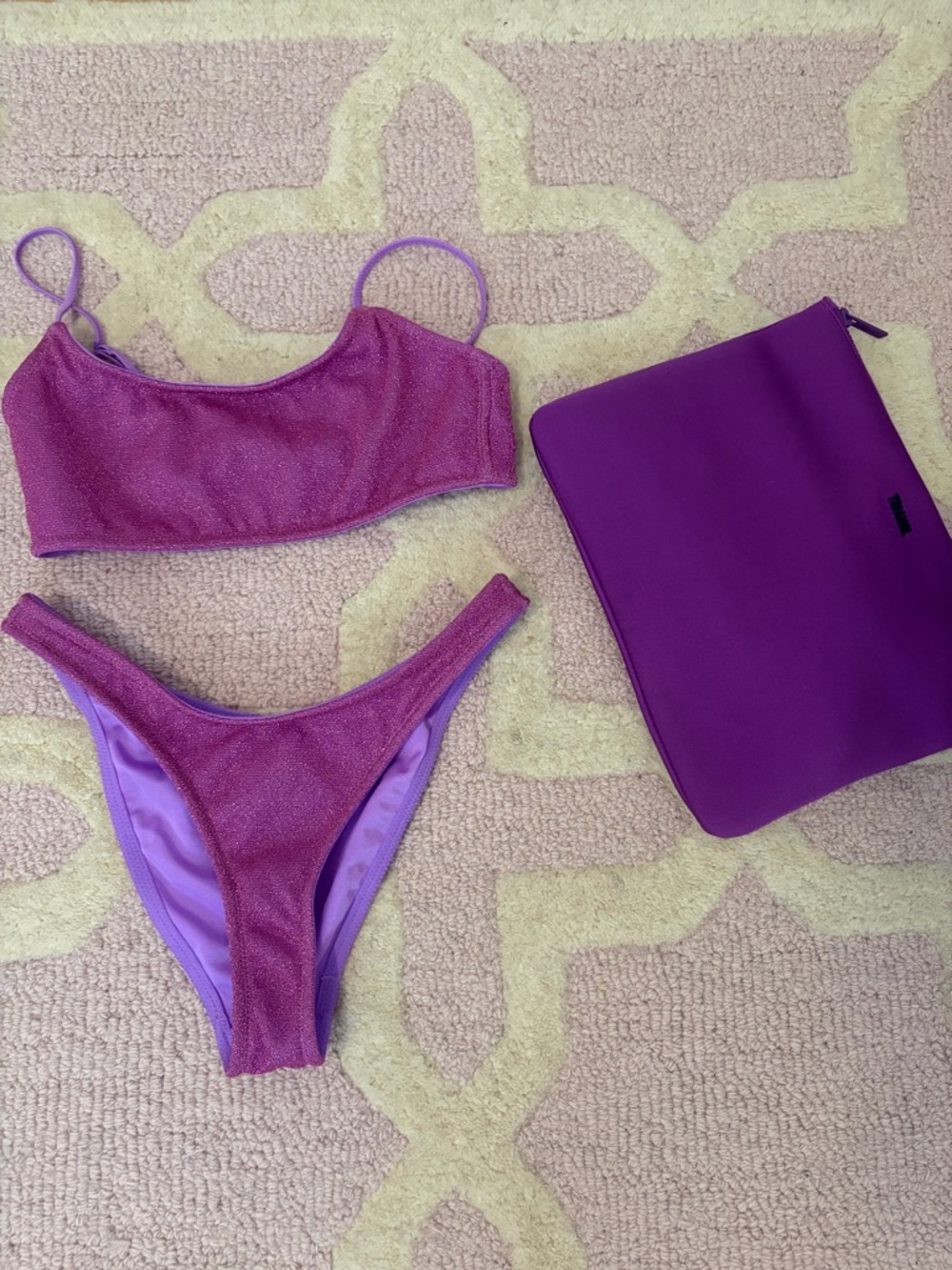 Triangl purple sparkle bikini